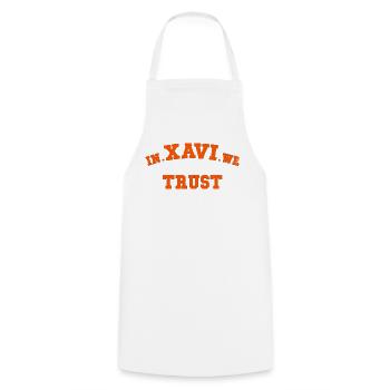Xavi Wir vertrauen Graphic Tee - Kochschürze - Weiß - Vorne - AI Model Male 185 dark (185cm)