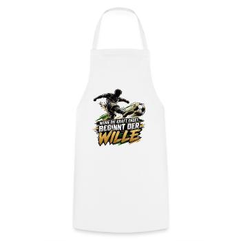 Fußball Motivation - Kochschürze - Weiß - Vorne - AI Model Male 185 dark (185cm)