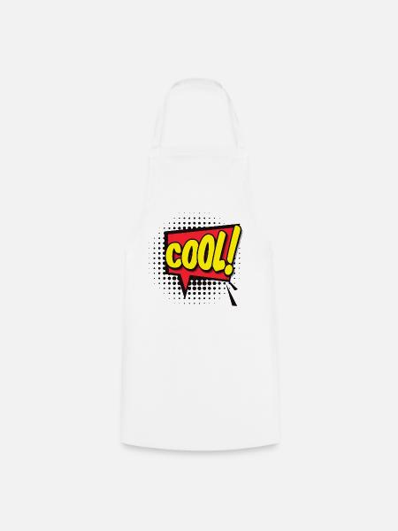 Fetter Comic Burst COOLER Ausruf - Kochschürze - Weiß