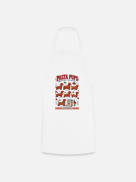 Pasta Pups Dachshund - Kochschürze - Weiß