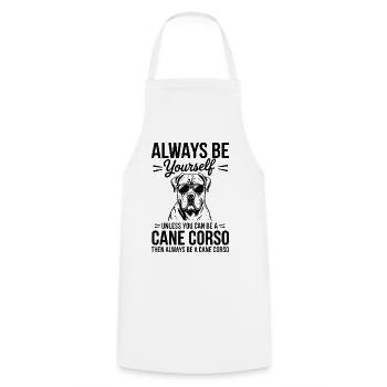 Cane Corso Italiano Spruch Cane Corso Geschenk - Kochschürze - Weiß - Vorne - AI Model Male 185 dark (185cm)