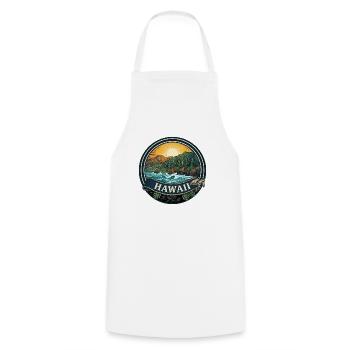 Hawaii Na Pali Coast Retro Surf-Reisegeschenk - Kochschürze - Weiß - Vorne - AI Model Male 185 dark (185cm)