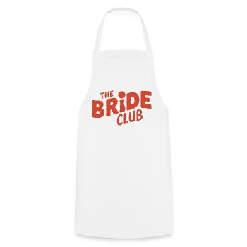 The Brides' Club Hochzeits-Junggesellinnenabschiedsmädchen - Kochschürze - Weiß - Vorne - AI Model Male 185 dark (185cm)
