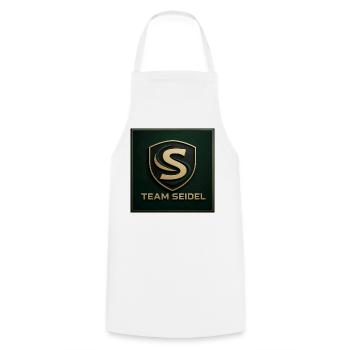 Team Seidel Logo Namenschild Familienname Firmen - Kochschürze - Weiß - Vorne - AI Model Male 185 dark (185cm)