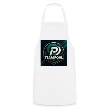Team Pohl Logo Nachname Name Familie Firma - Kochschürze - Weiß - Vorne - AI Model Male 185 dark (185cm)