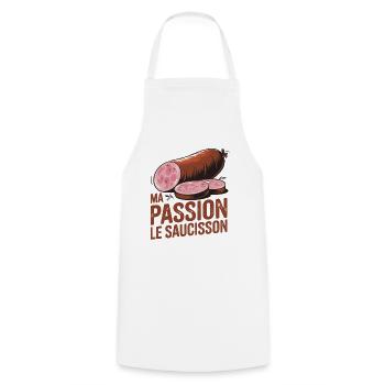  Ma Passion Le Saucisson Wurstliebhaber Salami - Kochschürze - Weiß - Vorne - AI Model Male 185 dark (185cm)