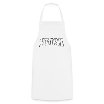 STABIL - SKATE OUTLINE - Kochschürze - Weiß - Vorne - AI Model Male 185 dark (185cm)