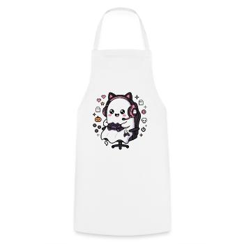 Niedliches Kawaii-Gamer-Geister-Videospiel-Ästhetik-Geschenk - Kochschürze - Weiß - Vorne - AI Model Male 185 dark (185cm)