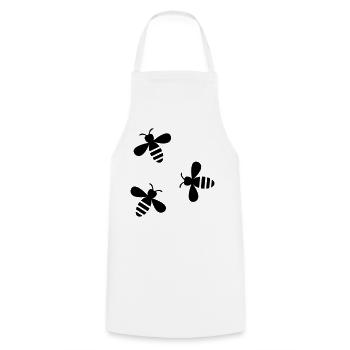 Bienen - Kochschürze - Weiß - Vorne - AI Model Male 185 dark (185cm)