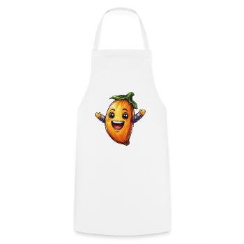Fröhliche Banane  - Kochschürze - Weiß - Vorne - AI Model Male 185 dark (185cm)
