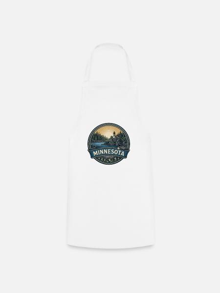 Minnesota Split Rock Loon Retro-Reisegeschenk - Kochschürze - Weiß