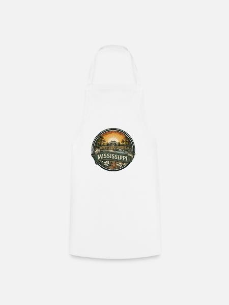 Mississippi River Dampfschiff-Reisesouvenir - Kochschürze - Weiß