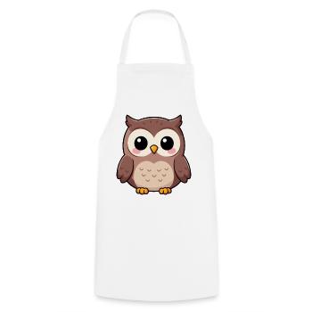Niedliche Eule Kawaii Geschenk  - Kochschürze - Weiß - Vorne - AI Model Male 185 dark (185cm)