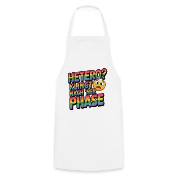 Hetero Klingt Nach Ner Phase LGBTQ Pride Humor - Kochschürze - Weiß - Vorne - AI Model Male 185 dark (185cm)