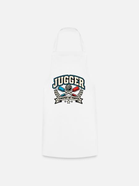 Jugger Teamsport mit Pompfen - Kochschürze - Weiß