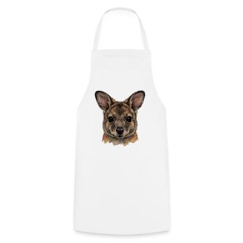 Wallaby Känguru Gesicht Aquarell Design - Kochschürze - Weiß - Vorne - AI Model Male 185 dark (185cm)