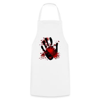 Halloween Blutende Hand - Kochschürze - Weiß - Vorne - AI Model Male 185 dark (185cm)