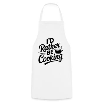 Ich würde lieber kochen - Kochschürze - Weiß - Vorne - AI Model Male 185 dark (185cm)