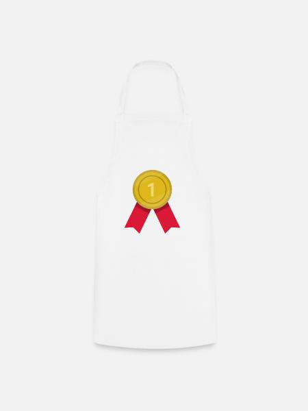 Medaille - Kochschürze - Weiß