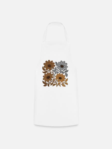 Boho Safari Sunflowers - Kochschürze - Weiß