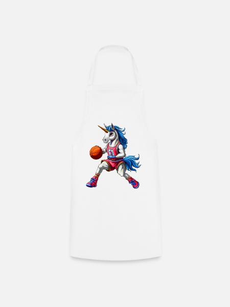 Einhorn Basketball - Kochschürze - Weiß
