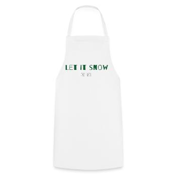 Let It Snow or Not – Trockenes Weihnachtsstatement - Kochschürze - Weiß - Vorne - AI Model Male 185 dark (185cm)