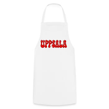 Uppsala Bubbles Roter Tippfehler - Kochschürze - Weiß - Vorne - AI Model Male 185 dark (185cm)