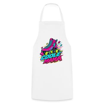 Neon Roller Mama - Kochschürze - Weiß - Vorne - AI Model Male 185 dark (185cm)