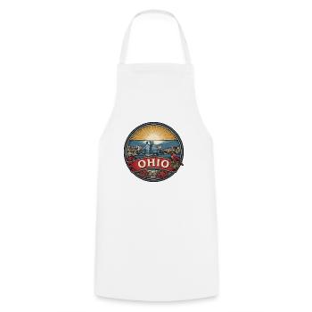 Ohio Lake Erie Rock & Roll Retro-Reisegeschenk - Kochschürze - Weiß - Vorne - AI Model Male 185 dark (185cm)