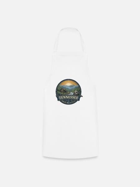 Tennessee Smoky Mountains Retro-Reiseabzeichen - Kochschürze - Weiß