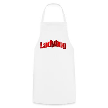 Dezentes Logo Ladybug  - Kochschürze - Weiß - Vorne - AI Model Male 185 dark (185cm)