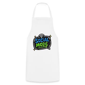 GEN Z ZITIERT TYPOGRAFIE-DESIGN – SOZIALER MODUS - Kochschürze - Weiß - Vorne - AI Model Male 185 dark (185cm)