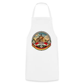 Bamberg Bayern Vintage Reisedesign - Kochschürze - Weiß - Vorne - AI Model Male 185 dark (185cm)