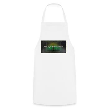 Tor zur Kosmischen Zukunft - Kochschürze - Weiß - Vorne - AI Model Male 185 dark (185cm)