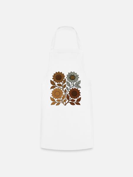 Boho Safari Sunflowers - Kochschürze - Weiß