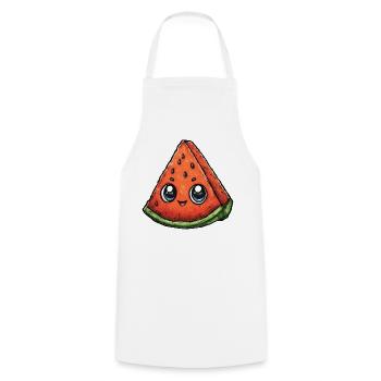 Kawaii Wassermelonen Slice - Kochschürze - Weiß - Vorne - AI Model Male 185 dark (185cm)