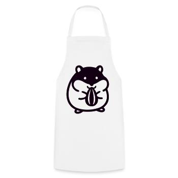 Suesser Hamster Icon - Kochschürze - Weiß - Vorne - AI Model Male 185 dark (185cm)
