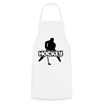 Hockey - Kochschürze - Weiß - Vorne - AI Model Male 185 dark (185cm)