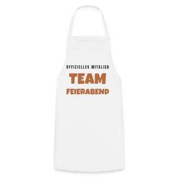Team Feierabend offizielles Mitglied - Kochschürze - Weiß - Vorne - AI Model Male 185 dark (185cm)