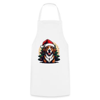 Santa's Favorite Dog Dad Funny Christmas Dog Lover - Kochschürze - Weiß - Vorne - AI Model Male 185 dark (185cm)