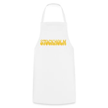 Stockholm Yellow Bubble Retro - Kochschürze - Weiß - Vorne - AI Model Male 185 dark (185cm)