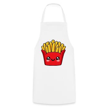 Kawaii Pommes Frites Lächeln - Kochschürze - Weiß - Vorne - AI Model Male 185 dark (185cm)