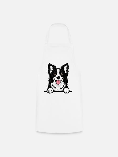 Border Collie - Kochschürze - Weiß