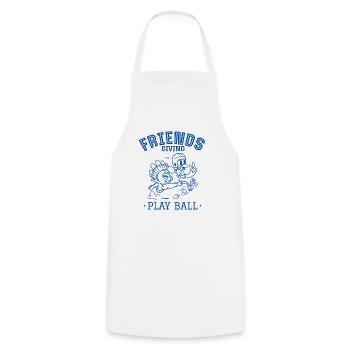 Freunde geben Ballspiel - Kochschürze - Weiß - Vorne - AI Model Male 185 dark (185cm)