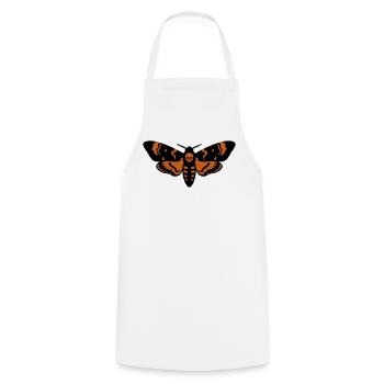Totenkopfschwaermer Motte Logo - Kochschürze - Weiß - Vorne - AI Model Male 185 dark (185cm)