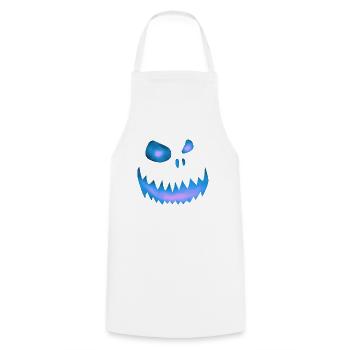 Schiefes Monstergesicht Blau-Rosa - Halloween - Kochschürze - Weiß - Vorne - AI Model Male 185 dark (185cm)