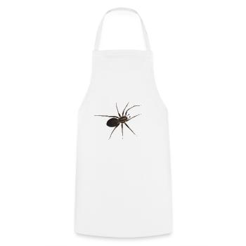 Realistische Spinne - Halloween Kostüm Motiv - Kochschürze - Weiß - Vorne - AI Model Male 185 dark (185cm)