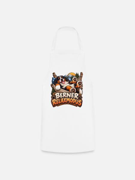 Berner Relaxmodus - Kochschürze - Weiß