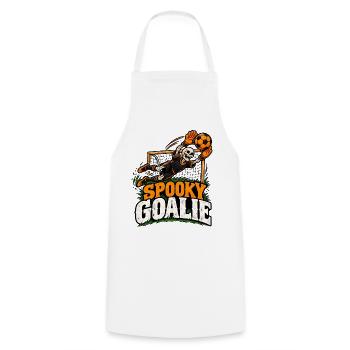 Spooky Goalie Skeleton Soccer - Kochschürze - Weiß - Vorne - AI Model Male 185 dark (185cm)