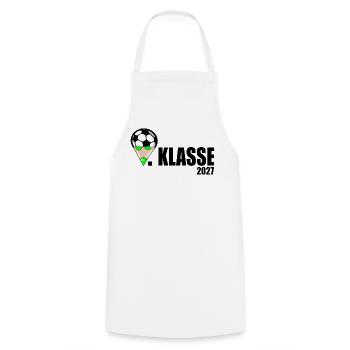 Schulkind 1. Klasse Fußball - Kochschürze - Weiß - Vorne - AI Model Male 185 dark (185cm)